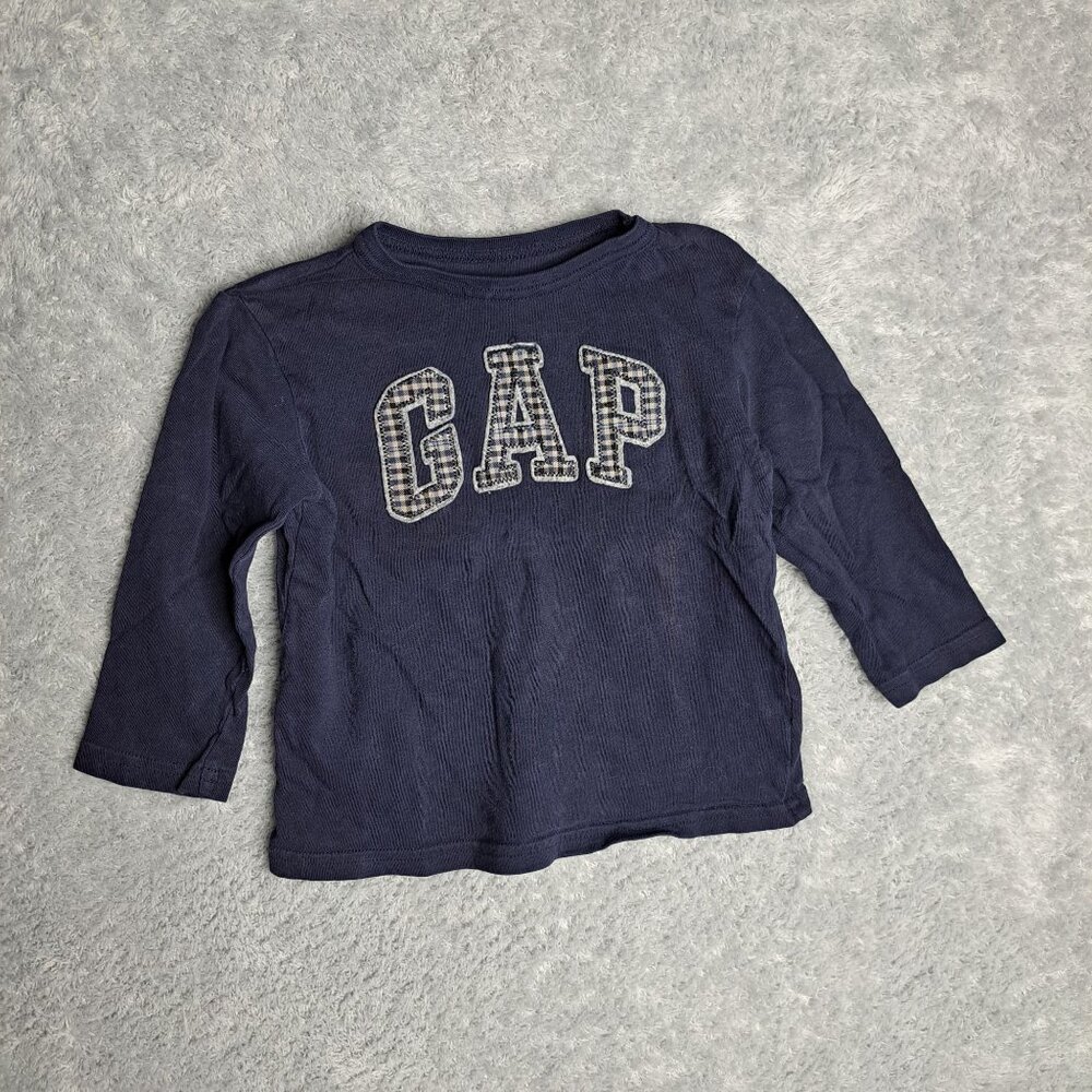 BabyGap Navy Long Sleeve Toddler Shirt 18-24 Months